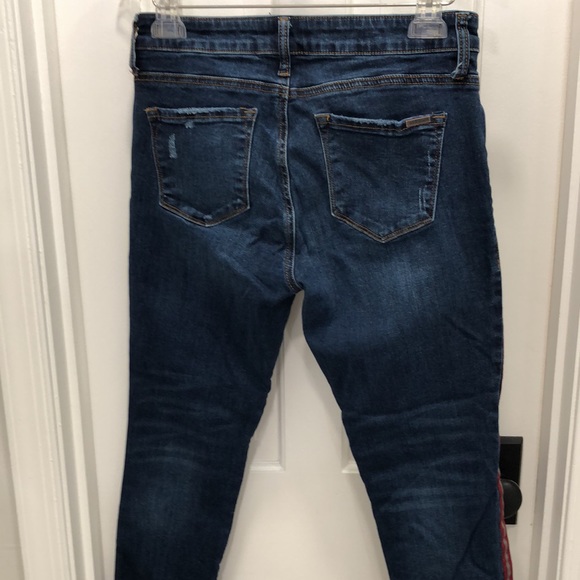 STS Blue ankle skinny jeans with ribbon side trim. - Picture 6 of 6